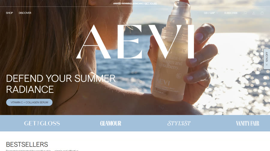 The Live Aevi website